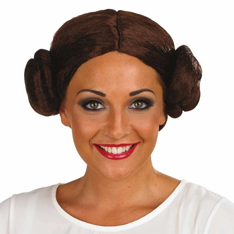 Women`s Cosmic Princess Wig Space Buns for Star Movie Costume Halloween - Image 2 of 2