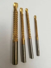 4PCS Titanium Coated Twist Drill Bit Set Cutting Groove Bit Wood Metal Tool