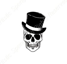 Skull With A Hat Reusable Stencil Large Sizes Death Mortality Halloween / MG40