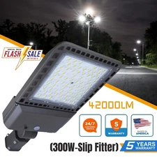 300W Outdoor LED Parking Lot Light Dusk To Dawn Commercial Shoebox Area Light US