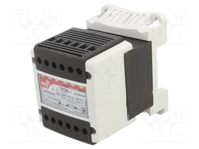 Transformateur 100VA entrée 230-400VAC sortie 115-230V
