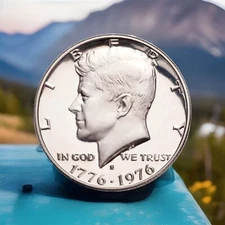 1976-S Kennedy Half Dollar Coin 50C Fifty Cent DCAM Deep Cameo CLAD FREE S&H 555