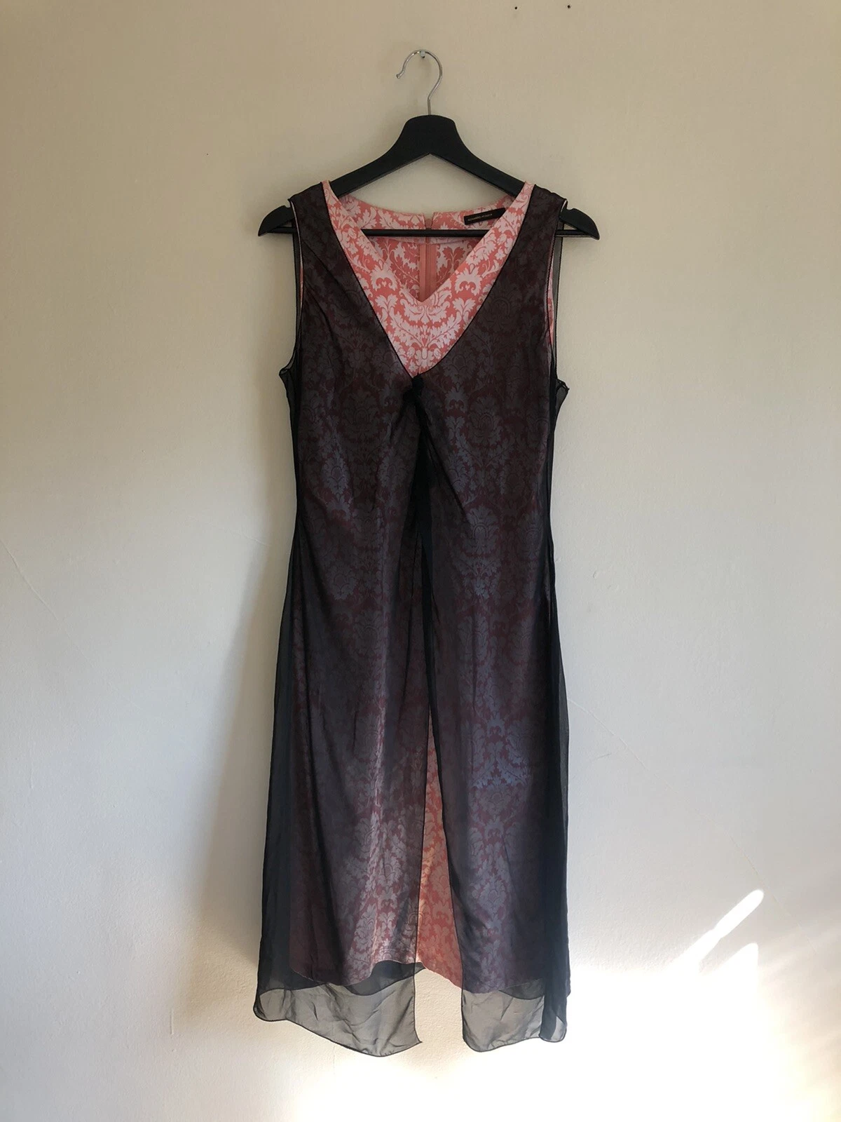 Alexander McQueen — Alexander McQueen SS 1997 Brocade Dress with Sheer Overlay Vintage Archive