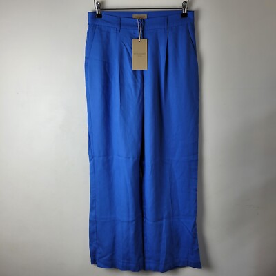 Soyaconcept Damen Hose Größe 38 blau weites Bein Smart Karriere Freizeit Arbeit