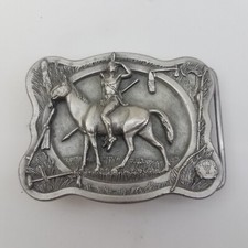 Vintage 1985 Bergamot Indian Chief On Horseback Belt Buckle