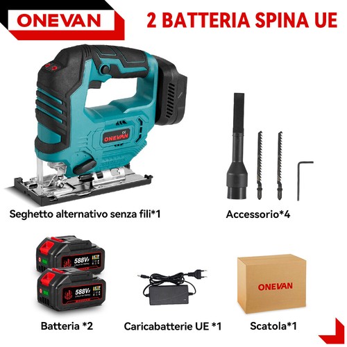 SEGHETTO ALTERNATIVO VELOCITA VARIABILE LAMA IN 5 POSIZIONI PER MAKITA 18V - Foto 20 di 20