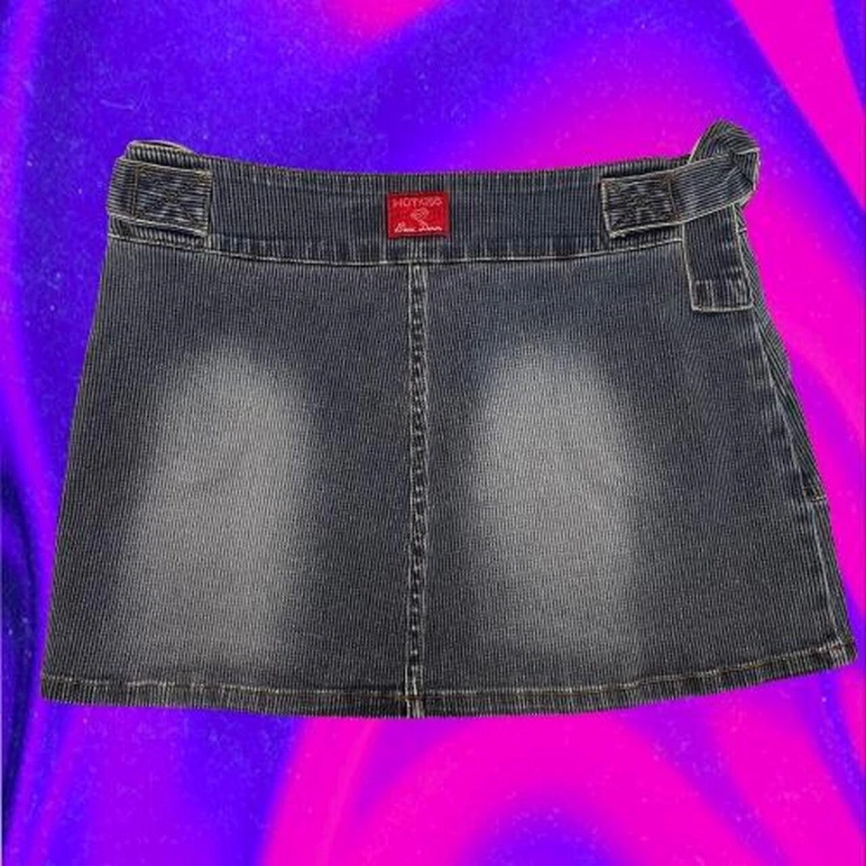Hot Kiss микро мини юбка Y2k вельвет джинсовой ткани размер 3 EUC - Изображение 2 из 3
