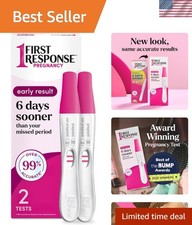 Two Easy Read Early Result Pregnancy Tests - Detects Pregnancy 6 Days Early