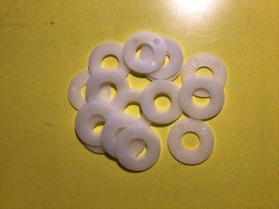 NYLON WASHERS (WHITE ) 5/8 HOLE X 1-1/2 OD  X 1/16 .061 THICK (100 pcs)