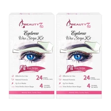 Wax Strips Kit for Sensitive Skin, Facial Hair Removal for Eyebrow, Lip, 24 S...