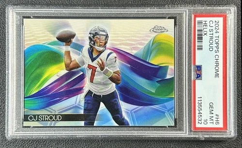 CJ STROUD PSA 10 2024 TOPPS CHROME #H-6 HELIX SSP TEXANS 532