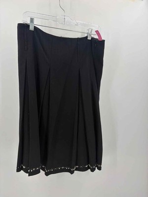 Pre-Owned Carlisle Black Size 14 A Line Skirt