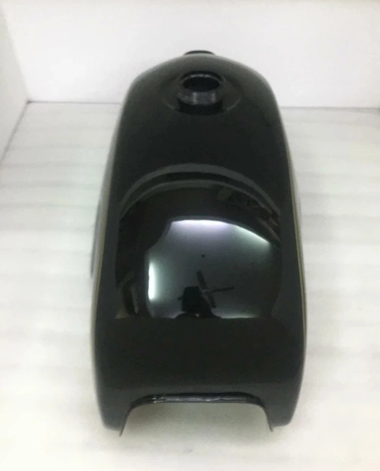 BMW R100 RT RS R90 R80 R75 NEGRO CON FORRO DORADO ACERO DEPÓSITO GASOLINA/APTO PARA Foto 2 de 4