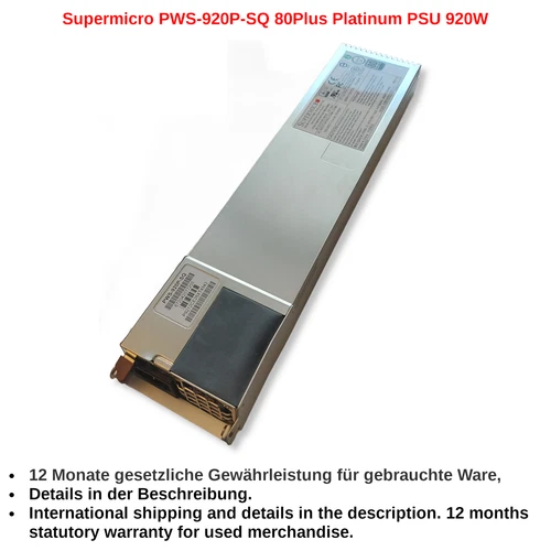 Supermicro PWS-920P-SQ 80Plus Platinum PSU 920W