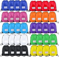 40 Pack Drawstring Bags,Bulk Draw String Backpack, DIY Gym Sports Cinch Bag Sack
