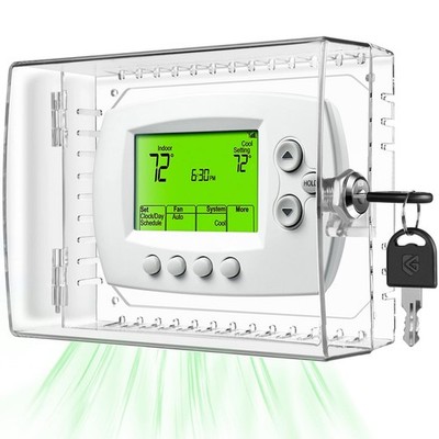Thermostat Lock Box HeavyDuty Clear Acrylic Lockable Cover for AC Control 7x4.7