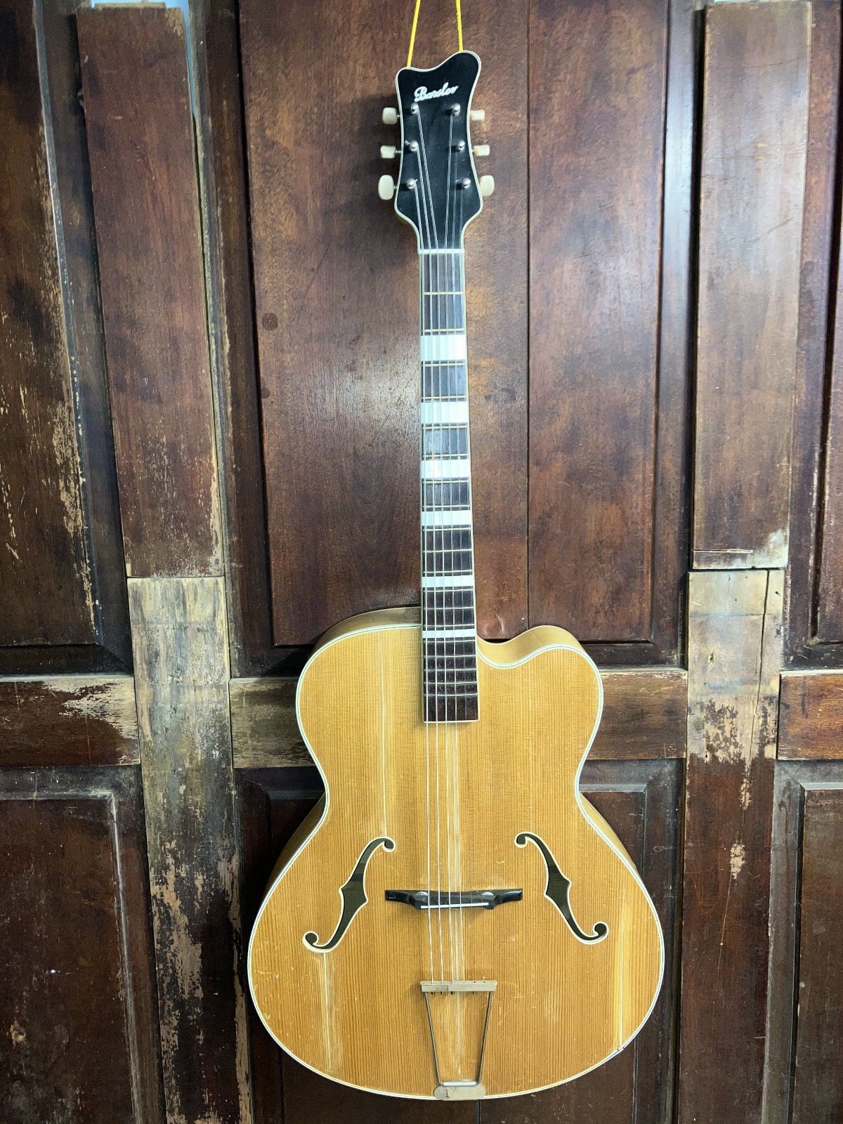 Yngve Barslev All Solid Wood F Hole Carved Arch Top Jazz Guitar 1952 Cutaway