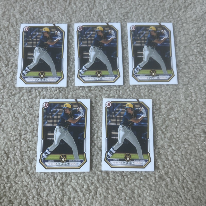 2026 Bowman Baseball Brady Ebel 5-Card Lot #BP-142 Brewers
