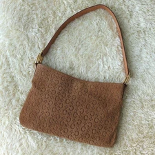 Celine Suede One Shoulder Bag Beige 11"x7.5" Used