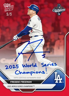 2025 World Series Champs LA Dodgers Topps NOW 15-Card Team Set