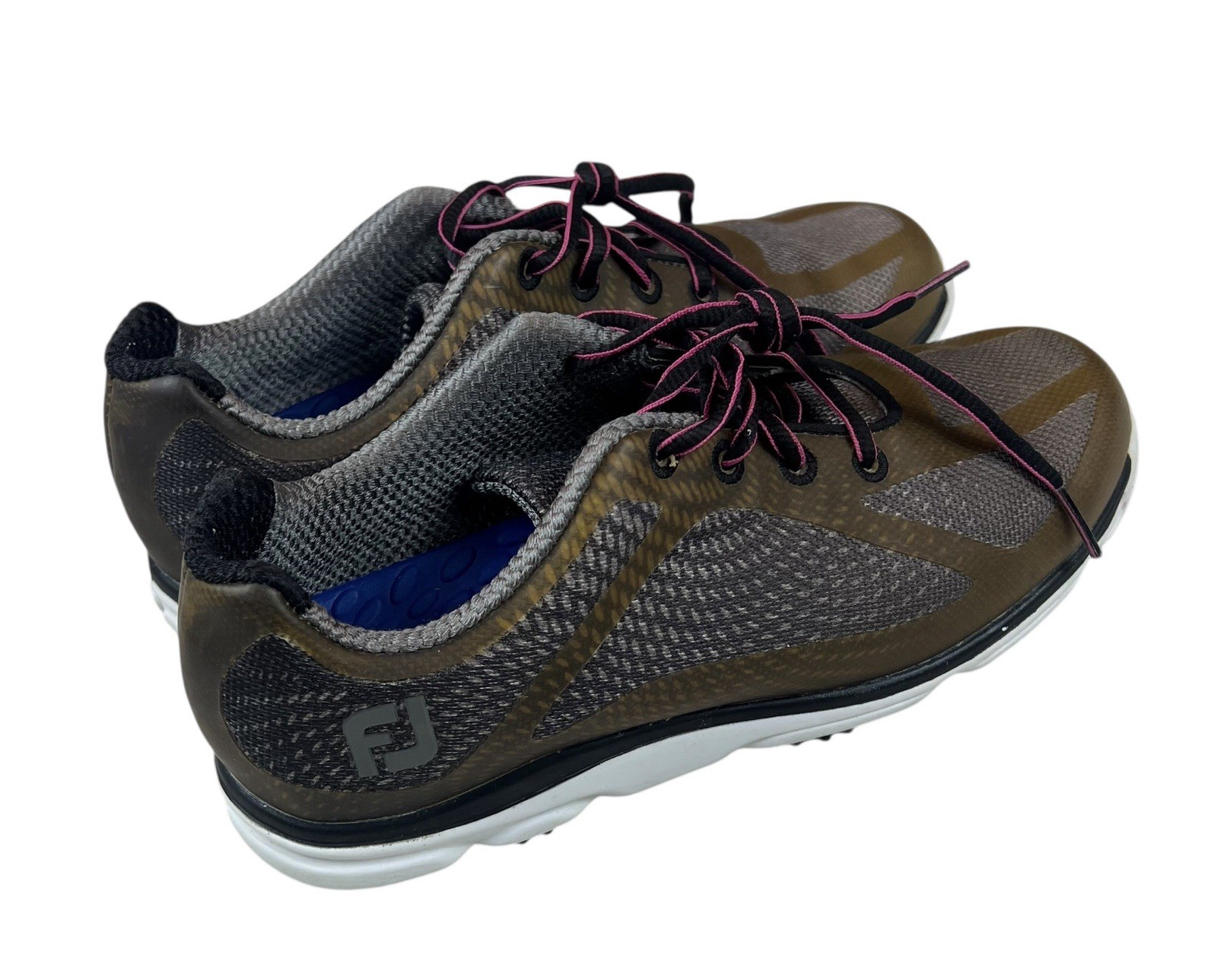 Footjoy Womens EmPower Soft Spikes Golf Shoes Size 6M Gray Purple Brown