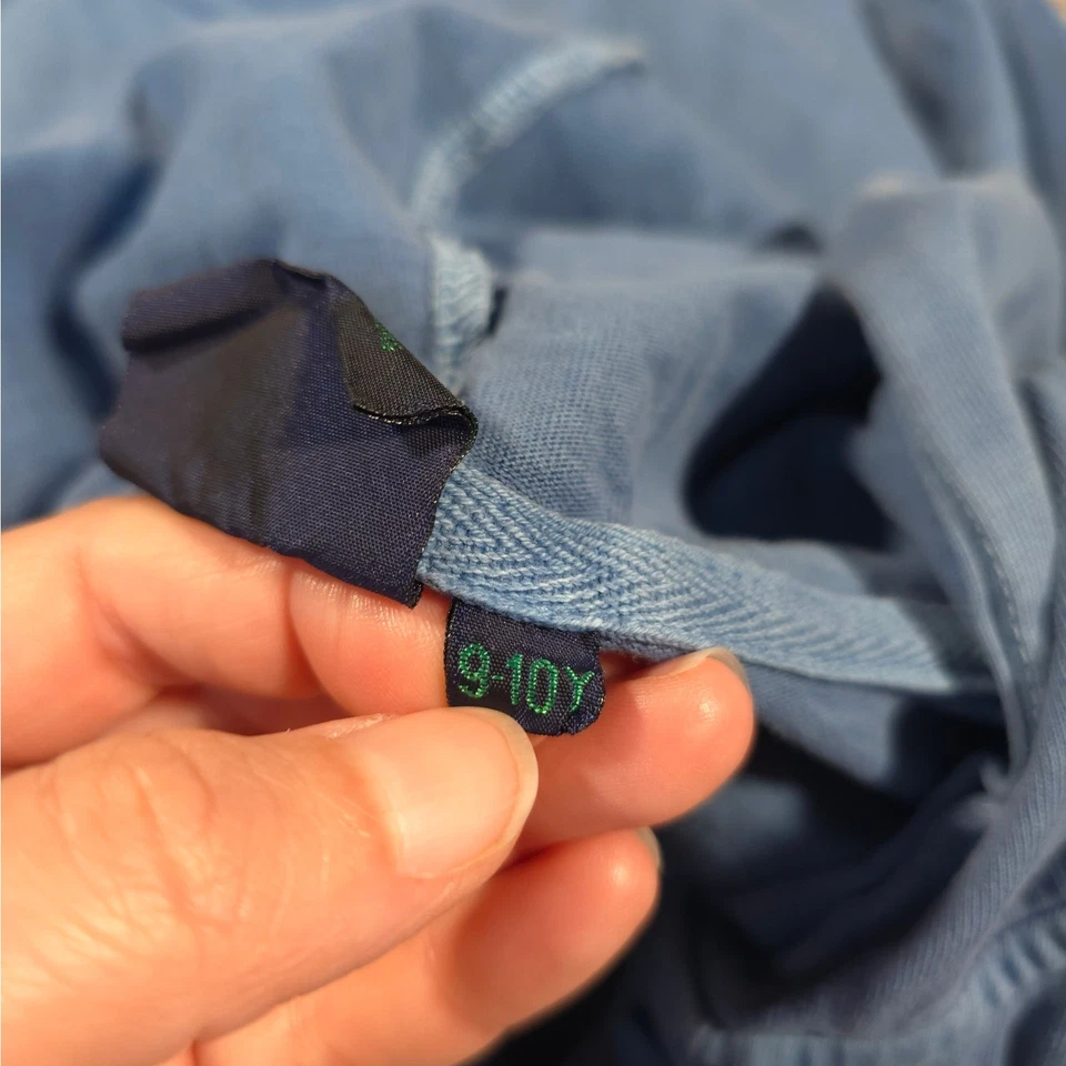 Mini Boden Sudadera con Capucha Azul Canguro Bolsillo Niños Talla 9-10 AÑOS 100% Algodón Foto 4 de 4