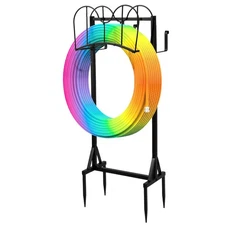 Garden Hose Holder Upgraded Water Hose Holder Heavy Duty Metal Hose Stand Stu...