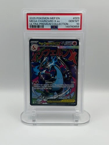 2025 POKEMON MEP EN-ME BLACK STAR PROMO #023 MEGA CHARIZARD X EX PSA 10
