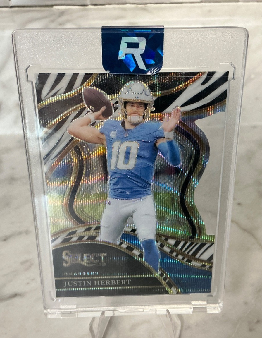 JUSTIN HERBERT 2023 PANINI SELECT #248 ZEBRA PRIZM  SSP Suite LVL CHARGERS