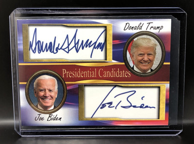 Donald Trump & Joe Biden 2020 Presidential Candidates Dual Cut Auto Facsimile