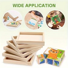 Holztablett Set Bastel Holz DIY Paket Malen Beizen 10 St&uuml;ck