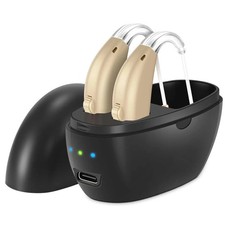 1 Pair Of Digital Hearing Aid Rechargeable Invisible BTE Ear Loss Aids