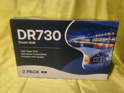 MYCOLOR DR730 Drum Unit Black 2 Pack For Brother High Page Yield