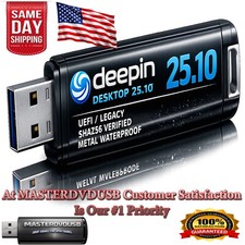 Deepin Desktop 25.10 Bootable USB Installer UEFI Legacy 64-Bit Linux OS