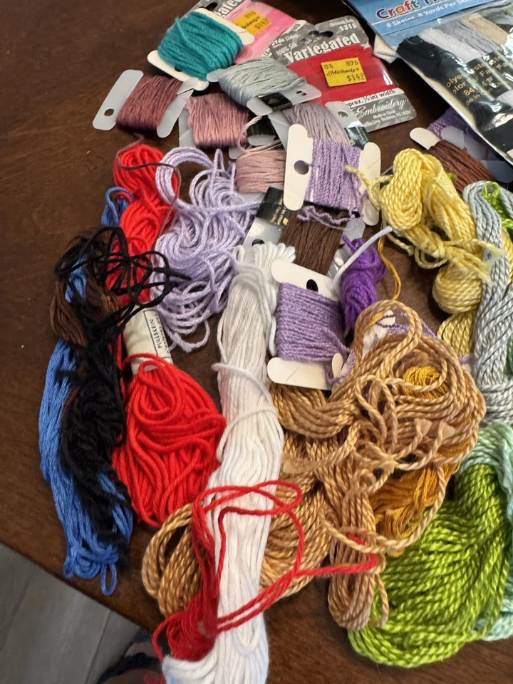 Huge Lot Embroidery Floss Thread Skeins Coats J&P More Vintage Craft Colors & - Image 2 of 4