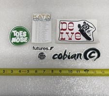 Lot Of Surf Stickers Vintage Surf Decals Cobian Rip Curl Katin Toes On The Nose