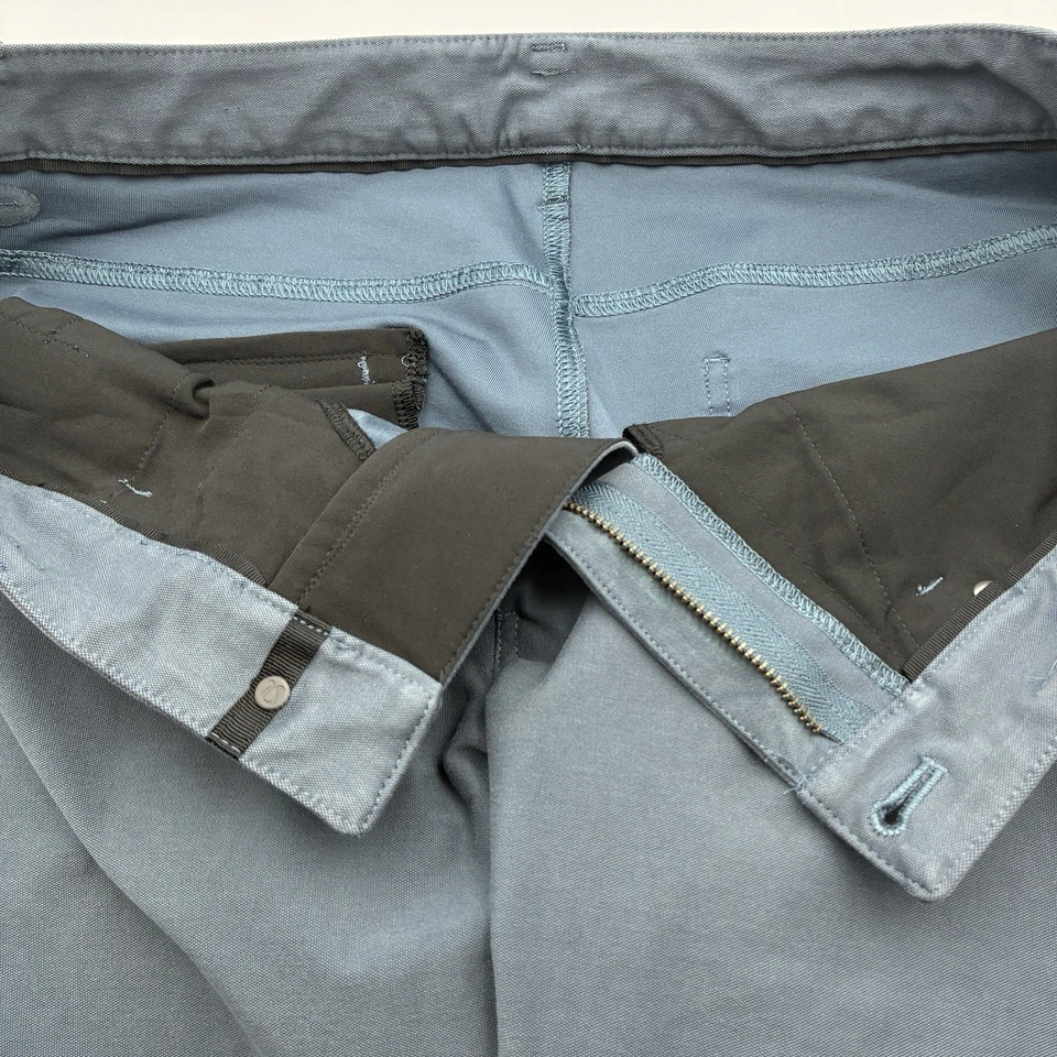 Pantalones Lululemon Para Hombre 33x34 Azul ABC Chino Calce Clásico Warpstreme Elastizados Preppy Foto 4 de 4