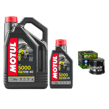 Motul 5000 10W40 5L + HifloFiltro Oil Filter  HF204 8.00 per litre