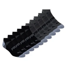 Puma Men’s No Show Socks 10 Pack Size 12-16 Coolmax Moisture-Wicking a0715