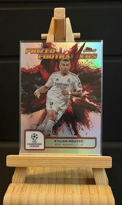 Kylian Mbappé Black Red Prized Footballers Fusion 2024-25 Topps Finest UCC