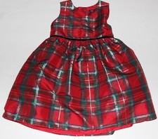 NWOT Girls GEORGE Red Plaid Party Fancy Sleeveless Dress Size 8