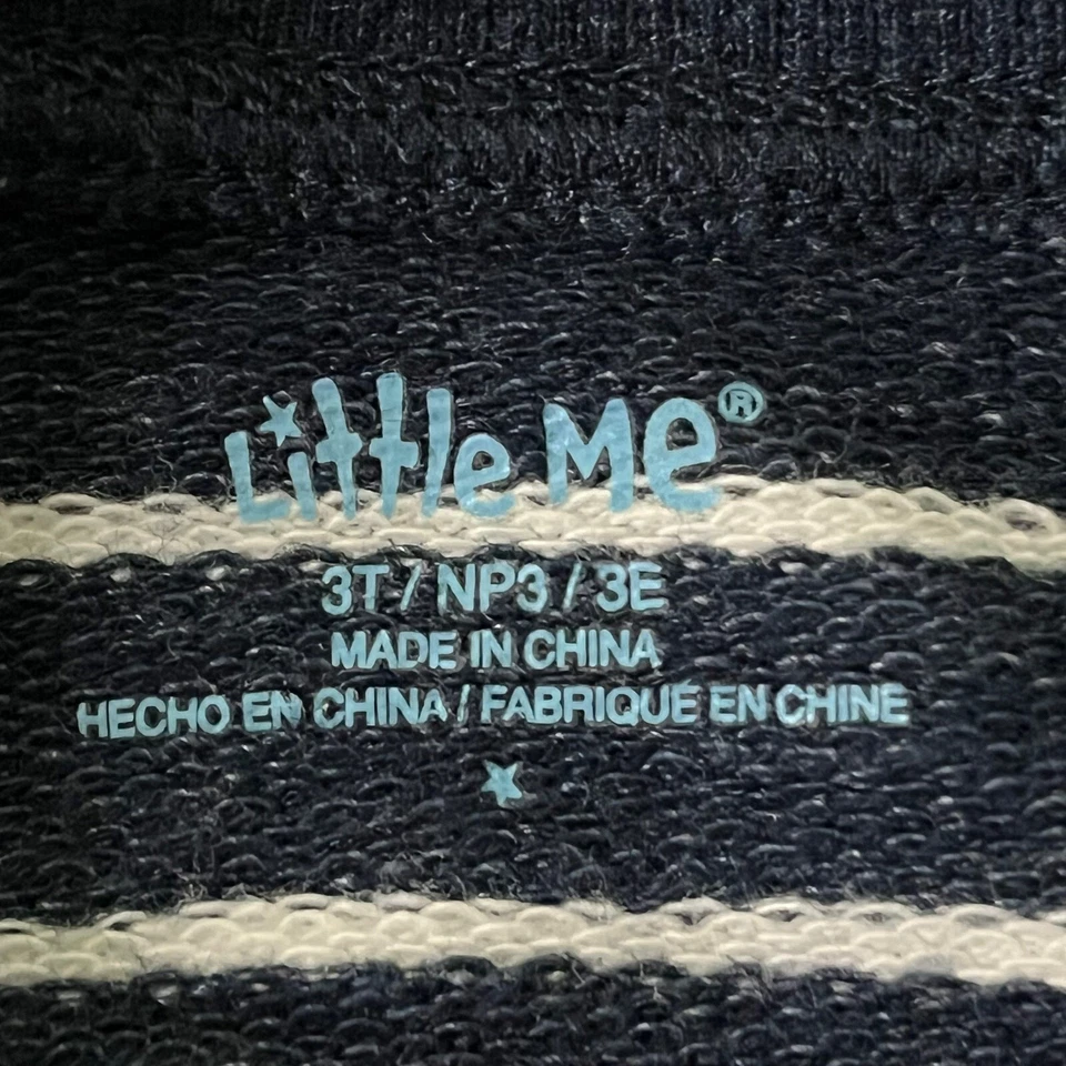 Little Me  Boys 3T Blue Striped Pullover Sweatshirt - Cars - Image 3 of 4