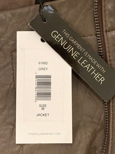 7 For All Mankind - Leather Moto Jacket Size M - Picture 11 of 15