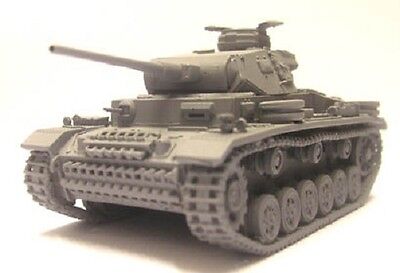 Medium Milicast BG211 1//76 Resin WWII PzKpfw III Ausf 50mm F Upgraded L//42