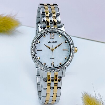 Citizen EL3106-59D Mother Of Pearl Dial Analog Gold Two-Tone  display picture 1