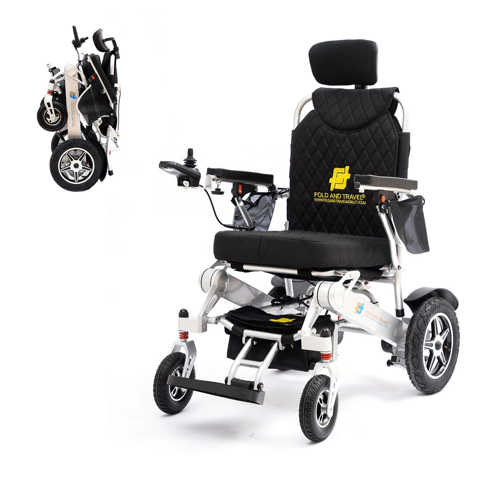 Fold And Travel Manual Recline Electric Lightweight Power Wheelchair - Image 2 of 4
