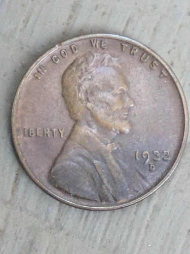1933 D XF Lincoln Cent  Wheat Brown Original