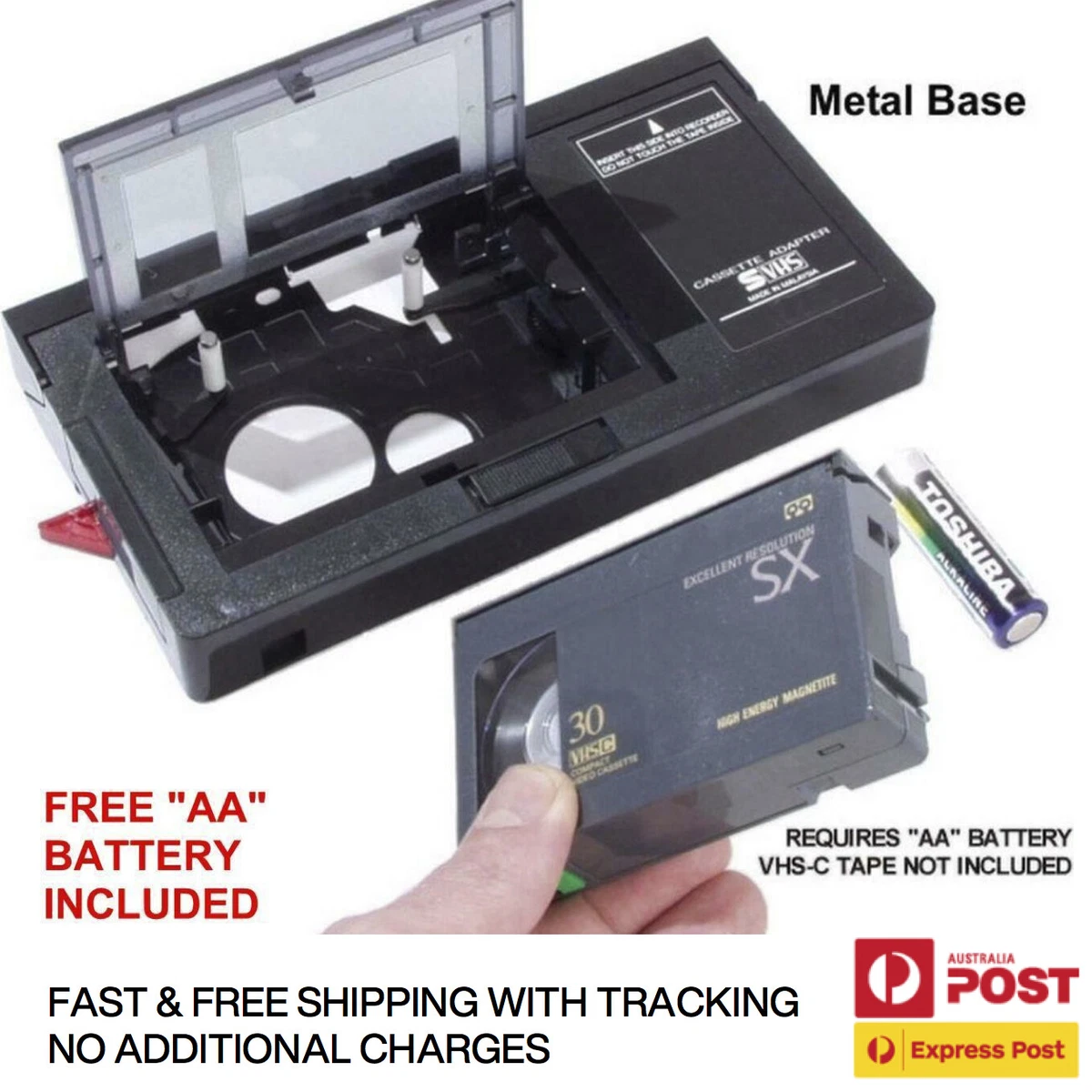 Convertisseur VHS, Conversion VHSC à VHS, convertisseur cassettes