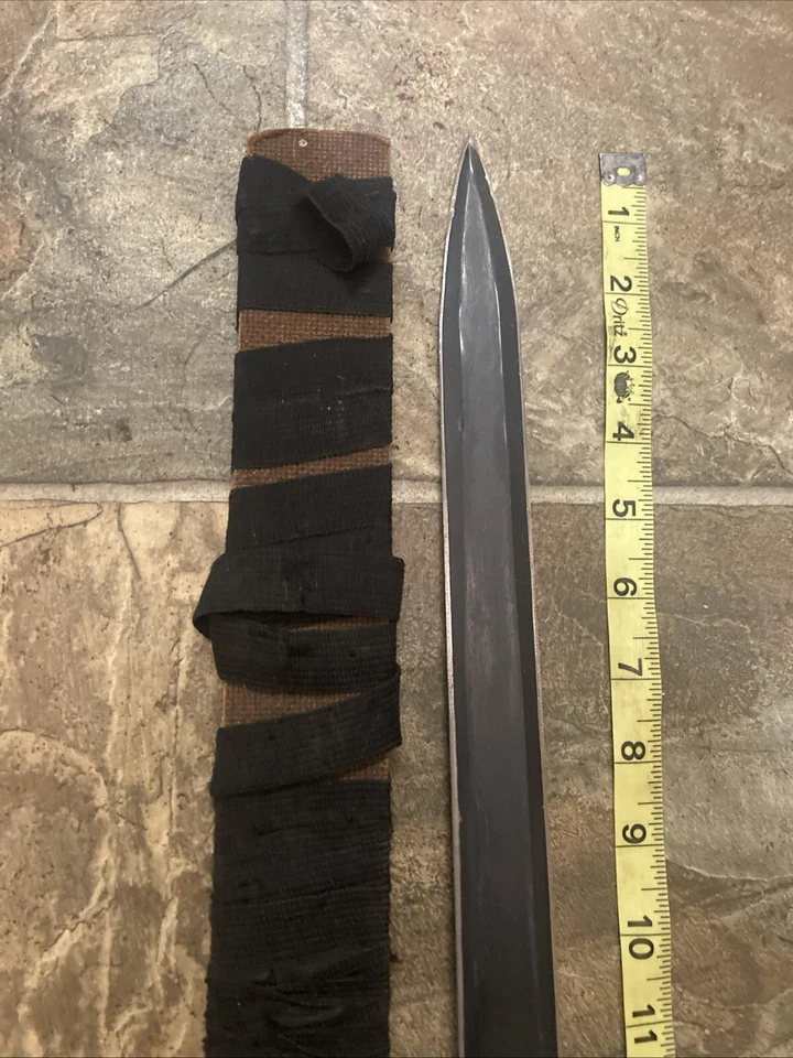 Ninja Sword Steel Blade Wrapped Handle with Scabbard Pakistan Made - Image 3 of 4