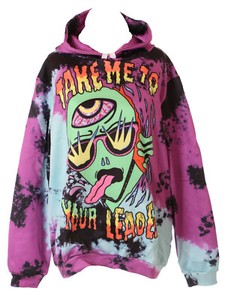 pink alien hoodie